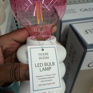Room Essentials Pink LED Bulb Lamp
